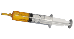 Fat in syringe. Fat transfer at Centers for Health Promotion.